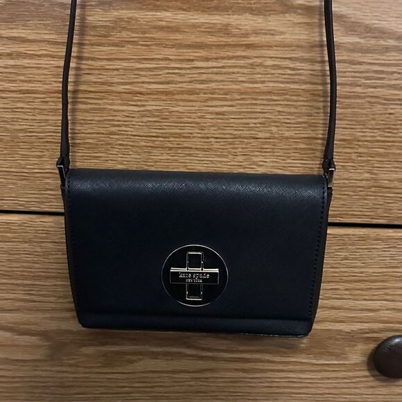 Kate Spade Black Crossbody Bag with Silver Logo - Picture 2 of 6